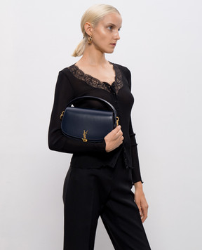 Saint Laurent Синя шкіряна сумка-седл VOLTAIRE 8373820SX0W