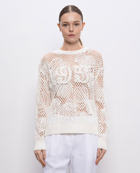 Max Mara Белый ажурный джемпер FAREA FAREA