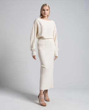 Jacob Lee Бежева сукня із шовку WSD006SS24PW