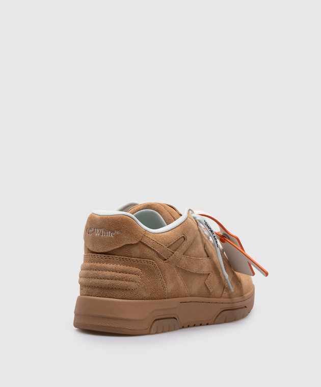 Off-White Коричневые замшевые кроссовки Оut Оf Оffice OMIA189F24LEA00A изображение 3