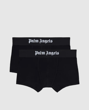 Palm Angels Набор черных трусов-боксеров с логотипом. PMUH009S25FAB001