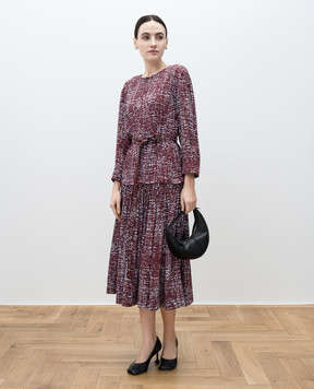 PROENZA SCHOULER Бордова сукня Harlow в принт R2513012BYP137