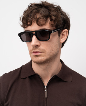 Alexander McQueen Чорні сонцезахисні окуляри T-Bar 821704J0749