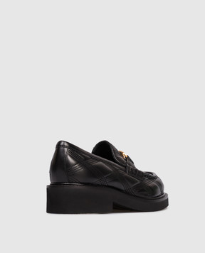Valentino Чорні шкіряні лофери з емблемою VLogo 7W2S0MC8FGZ