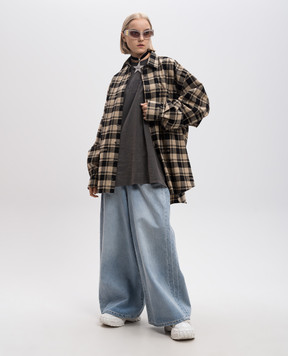 Vetements Серая футболка с вышивкой логотипа UA65TR670Gw