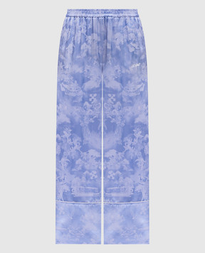 Off-White Фіолетові штани у візерунок в стилі фрески OWCA18KS25FAB001