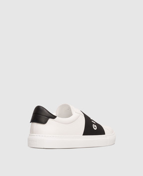 Givenchy Белые кожаные слипоны с логотипом BH00AXH1W4