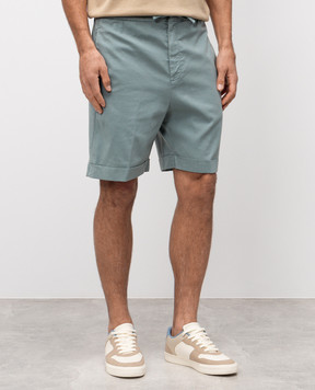 Canali Голубые шорты с отворотами PT0135595606
