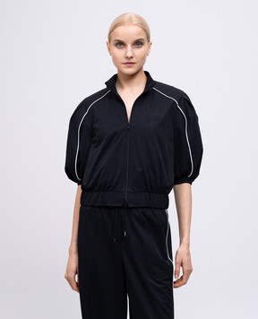 Juun.j Чорна спортивна куртка з логотипом JW5539W515