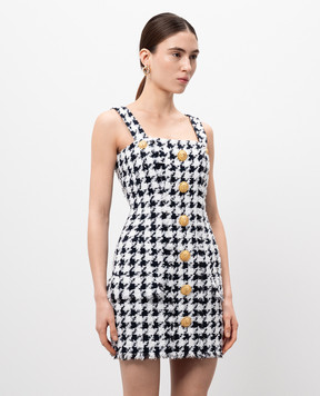 Balmain Твідова сукня міні у візеронок EF1R2380XK69