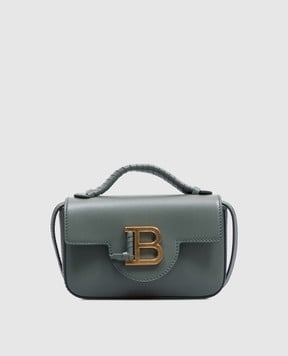 Balmain Зеленая кожаная сумка кросс-боди B-Buzz с логотипом EN1DG811LSLX
