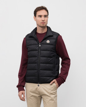 Moncler Черный пуховый жилет Rocoque K20911A00003597YF