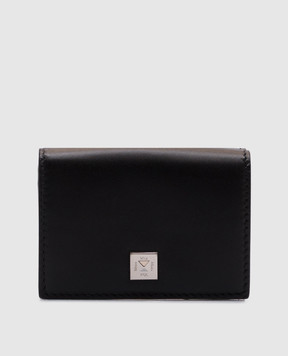 Max Mara Черный кожаный портмоне с логотипом COMPACTWALLET2