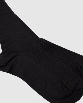 Wolford Чорні колготи Fine Merino з вовною в рубчик 11331