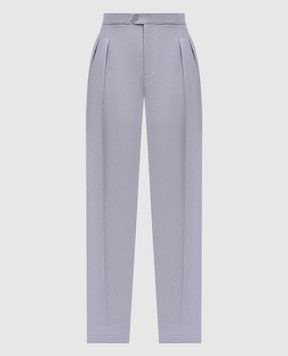 Twinset Фіолетові штани з льоном 251TP2763
