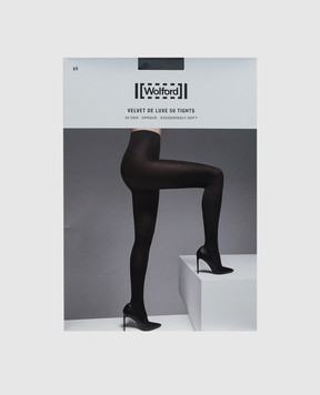 Wolford Черные колготки VELVET DE LUXE 50 Den 10687