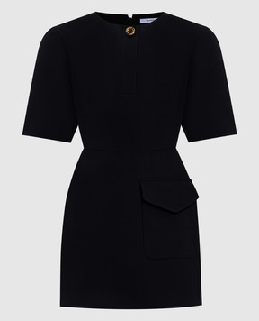 Givenchy Чорна сукня-футляр міні з вовни BW22F5164J