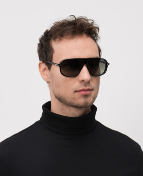 Tom Ford Чорні сонцезахисні окуляри Guillaume з ефектом градієнта FT1208