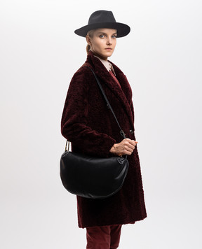 Gianni Chiarini Черная кожаная сумка Matilde BS11421FOUCLD