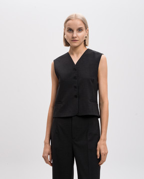 Lou Lou Studio Серый костюмный жилет TEORA из шерсти TEORA