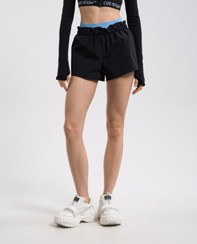 Off-White Черные шорты двойной конструкции с логотипом OWVH02DS25JER001