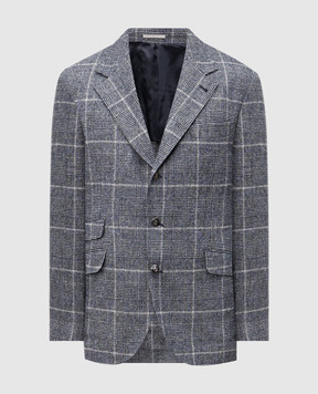 Brunello Cucinelli Піджак з вовною в клітинку MV4037BWD5
