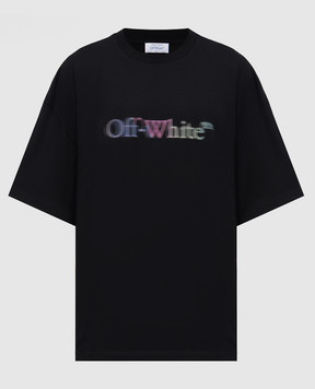 Off-White Чорна футболка з принтом S.Matthew OMAA120S25JER00M