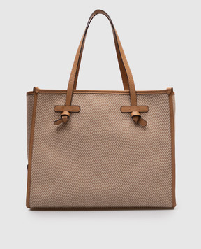 Gianni Chiarini Бежева сумка-тоут Marcella в тканий візерунок BS6850SPIGA