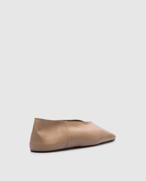 Jil Sander Бежеві шкіряні балетки J57WZ0001P8226