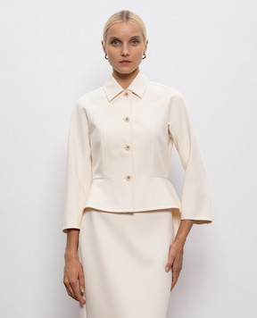 Max Mara Білий жакет LORETTA з баскою LORETTA