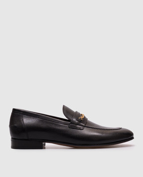 Valentino Чорні шкіряні лофери з ембемою VLogo Signature 7Y2S0K73ZWD