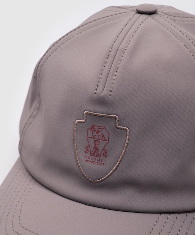 Brunello Cucinelli Серая кепка с эмблемой MCAP9911T изображение 4