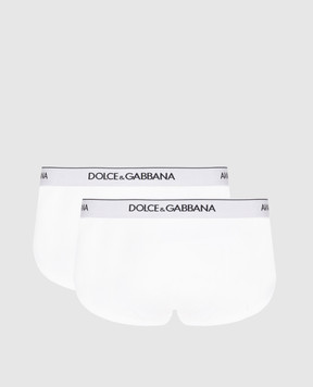 Dolce&Gabbana Набір білих трусів-бріфів з логотипом M9C05JONN95
