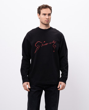 Givenchy Черный свитшот с принтом BM71MH3YPX