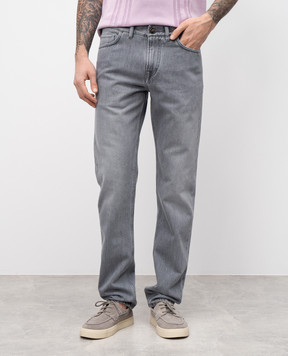 ISAIA Серые джинсы с логотип патч DCRZ07DJ127