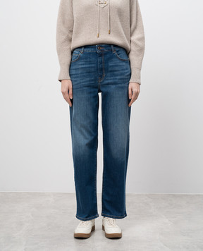 Max Mara Weekend Сині джинси ORTISEI з патчем логотипа ORTISEI