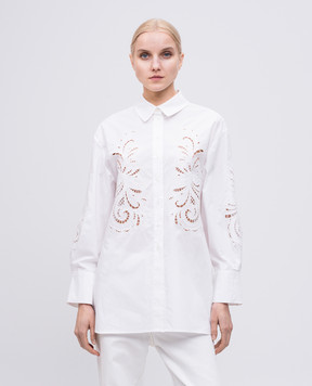 Twinset Белая блуза с вышивкой ришелье 251TP2170