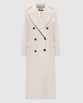 Tom Ford Біле двобортне пальто з вовни і кашеміру CP1622FAX1236