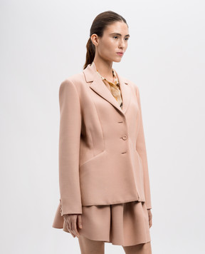 Christian Dior Рожевий жакет з вовни та шовку 841V01A1166
