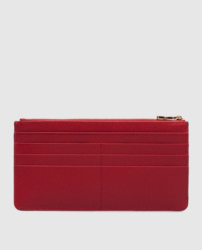 Dolce&Gabbana Червоний шкіряний гаманець Dauphine з логотипом BI1265A1001