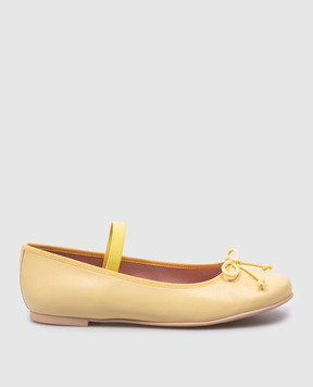 Pretty Ballerinas Дитячі шкіряні жовті балетки Hannah 48404