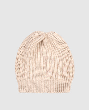 Brunello Cucinelli Бежева шапка з кашеміру M32373999