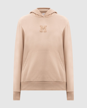 Moncler Бежевые худи с нашивкой монограммы логотипа J20918G00070899WC