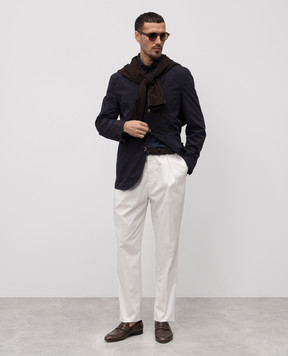 Brunello Cucinelli Бежеві штани з патчем логотипа M289L3030F
