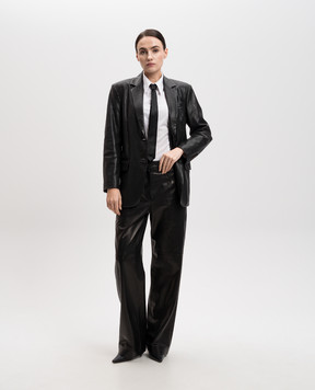 Brunello Cucinelli Черный кожаный жакет MPCCK7008