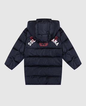 Dolce&Gabbana Дитячий синій стобаний пуховик з логотипом L4JB6TG7NMN812+
