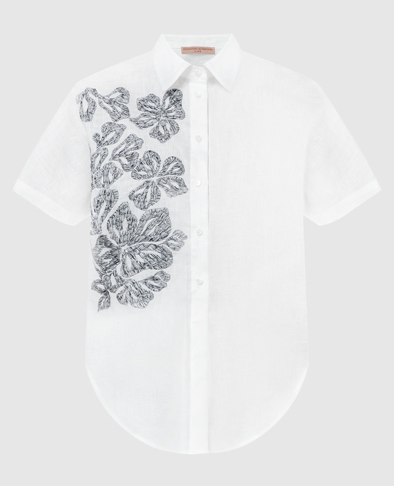 White linen shirt with embroidery