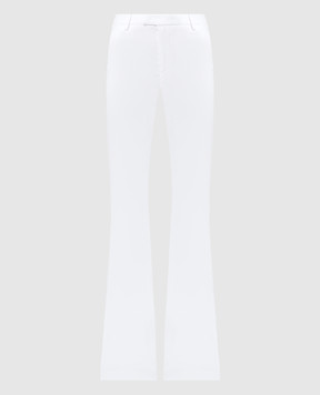 Dondup Білі штани кльош Tina з льоном DP726LS0015DXXX