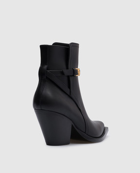 Versace Черные кожаные казаки Medusa 10159131A04174
