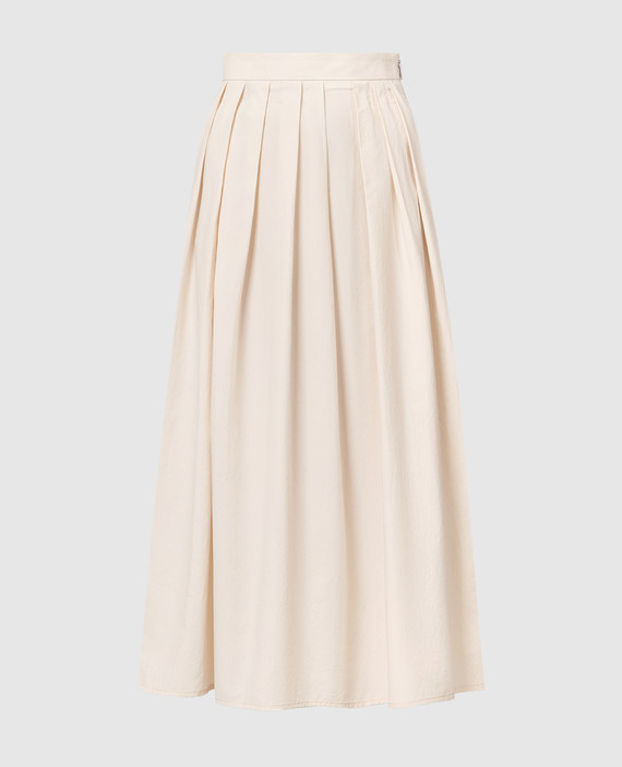 RYANNE beige skirt with linen